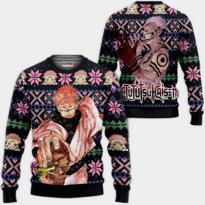 Ryomen Sukuna Ugly Christmas Sweater Custom Anime Jujutsu Kaisen Xmas Gifts GO2812