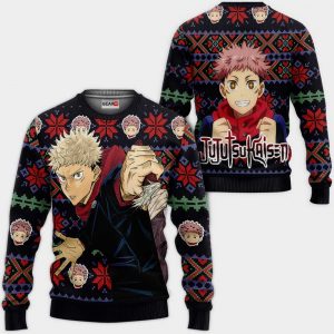Yuji Itadori Ugly Christmas Sweater Custom Anime Jujutsu Kaisen Xmas Gifts GO2812